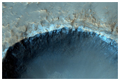Rocky Deposit in Small Depression Northeast of Herschel Crater