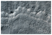 Fresh Crater on Edge of South Polar Layered Deposits