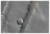Lava Flows and Chains of Pits South of Alba Patera