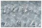 Large Crater on Edge of South Polar Layered Deposits