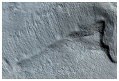 Boundary between Acheron Fossae Upland and Amazonis Plains
