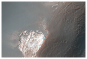 Sirenum Fossae Intersecting Crater Wall
