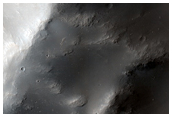 Impact Crater in Medusae Fossae Formation in Memnonia Sulci