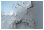 Northeast Terraces of Unnamed Crater Near Denning Crater