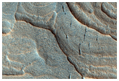 Layered Deposits in Impact Crater in Utopia Planitia