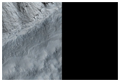 Gullies in the Walls of A Crater