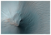 Gullies Cut into Light-Toned Rock