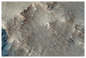 Conoide alluvionale in un cratere della Maja Valles