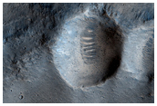 Small Crater Filled By Deltaic Deposits