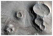 Small Cratered Cones in Olympus Mons Aureole