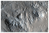 Boundary of Ejecta Layers at Tooting Crater