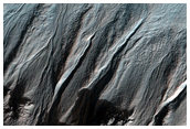 Crater Wall Gullies as Seen in MOC Image M18-01072