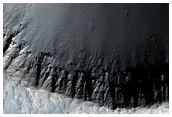 Crater with Crisp Ejecta Features in Western Daedalia Planum