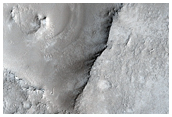 Southwest of Antoniadi Crater