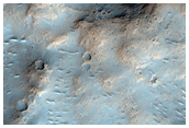 Ejecta of Crater in Tyrrhena Terra
