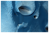 Crater with Small Buttes in Meridiani Region