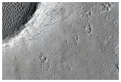 Landforms Northeast of Henry Crater