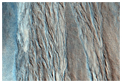 Polar Crater with Summer Ice