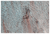 Overlapping Ridges Near Margin of Olympia Mensae