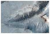 Mesas in Huo Hsing Vallis