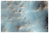 Crater Intersected by Valleys East of Huygens Crater