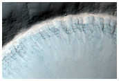 Crater in Syria Planum