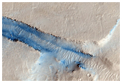 Fresh Rayed Crater on Cerberus Fossae