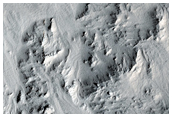 Western Portion and Ejecta of Well-Preserved Crater