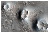 Cratered Cones in Olympus Mons Aureole