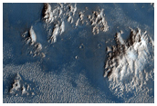 Central Peak and Floor of Large Crater West of Schiaparelli Crater