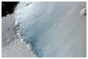Light Layered Deposits in North Wall of Coprates Chasma