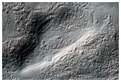 Fan-Shaped Form at Intersection of Valley with Crater