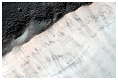 Blocked or Subsurface Gully Channel in MOC Images S08-02810 and S13-02663