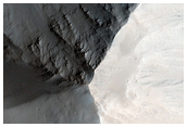 La stratigrafia della lava sui fianchi di Olympus Mons