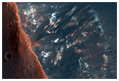 Crater Wall Exposure of Mawrth Vallis Layers
