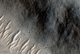 Contact between Albor Tholus and Elysium Rise Lava Flows