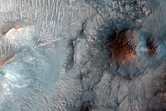 Rocky Central Uplift of 80-Kilometer Diameter Crater