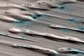 Defrosting Spots on Dunes in Chasma Boreale