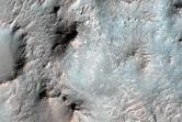 Floor and Central Uplift of Mazamba Crater in Thaumasia Planum