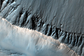 Rocky Crater in Hesperia Planum