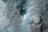 Olivine-Rich Crater South of Aeolis Mensae