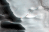 Crater Near Circumpolar Dune Field