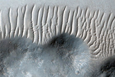 Impact Crater Ejecta Blanket in Terra Cimmeria