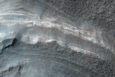 Layers at Margin of Hellas Impact Basin