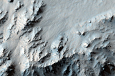 Drainage Off Ponded Materials in Mojave Crater