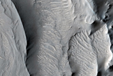 Meander in Auqakuh Vallis with Layered Sediments