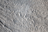 Elliptical Crater with Flow Features