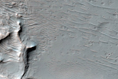 Light-Toned Rock Outcrop in Unnamed Crater Northeast of Hellas Basin