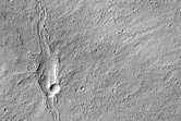 Small Shield Volcano with the Caldera of Arsia Mons