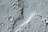 El borde de una colada de Lava: Daedalia Planum